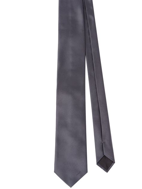 prada grey satin silk tie|Pearl Gray Satin Tie .